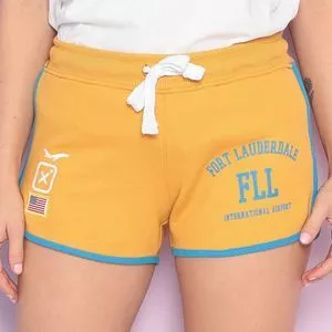 Short Com Inscrições<BR>- Amarelo<BR>- TXC BRAND