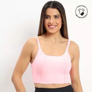 Top Sense Com Recortes<BR>- Rosa Claro<BR>- Live