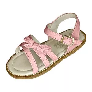 Sandália Com Laço<BR>- Rosa Claro<BR>- Mundo Ripilica