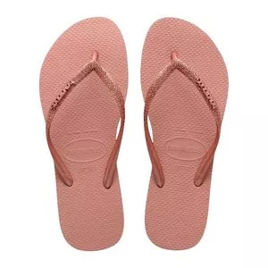 Chinelo Havaianas Slim Glitter<BR>- Rosa<BR>- Havaianas
