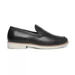 Loafer Em Couro<BR>- Preto<BR>- CNS