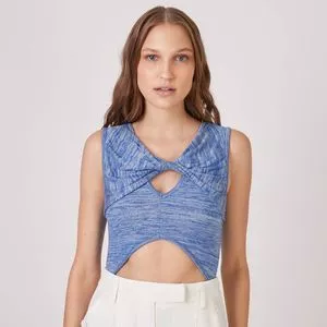 Body Em Tricô<BR>- Azul<BR>- NK Store