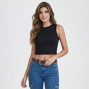 Regata Gola Redonda<BR>- Preta<BR>- TXC Brand
