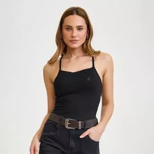 Body Slim Quadrado<BR>- Preta<BR>- TXC BRAND
