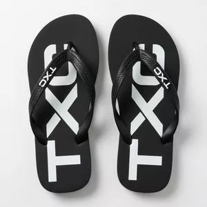 Chinelo X-Sweat Tira Estampado<BR>- Preto<BR>- TXC Brand