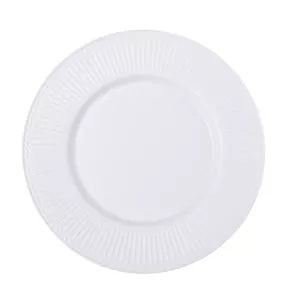 Prato Raso Aveline Melamina<BR> - Branco<BR> - Ø27cm<BR> - Lyor