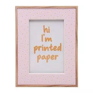 Porta-Retrato Melina MDF Lyor<BR> - Rosa<BR> - 10x15cm<BR> - Lyor