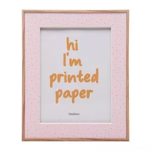 Porta-Retrato Mdf Melina<BR> - Rosa<BR> - 15x20cm<BR> - Lyor