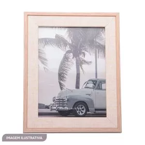 Porta-Retrato Com Relevos<BR> - Bege<BR> - 20x15cm<BR> - Lyor