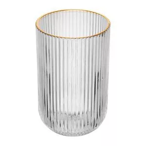 Copo Alto Lines<BR> - Incolor<BR> - 13xØ8cm<BR> - Wolff