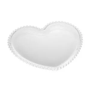 Prato Pearl Coração<BR> - Cristal<BR> - 2x20x17cm<BR> - Wolff