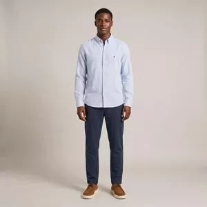 Camisa Comfort Fil A Fil Slim<BR>- Cinza<BR>-Borelli