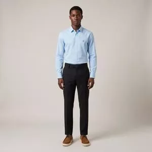 Camisa Tricoline Slim<BR>- Azul Claro<BR>-Borelli