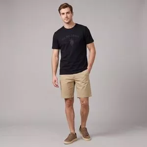 Camiseta <BR>- Preta<BR>- U.S. Polo Assn