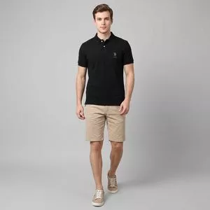 Polo Regular<BR>- Preto<BR>- U.S. Polo Assn