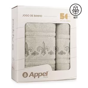 Kit 3 Toalhas De Rosto Algodão Egípcio Combinatto<BR>- Bege<BR>- 50x75cm<BR>- Appel