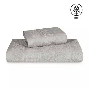 Kit Toalha Banhão Bambu Supreme 3 Peças<BR>- Prateada<BR>- 78x150cm<BR>- Appel