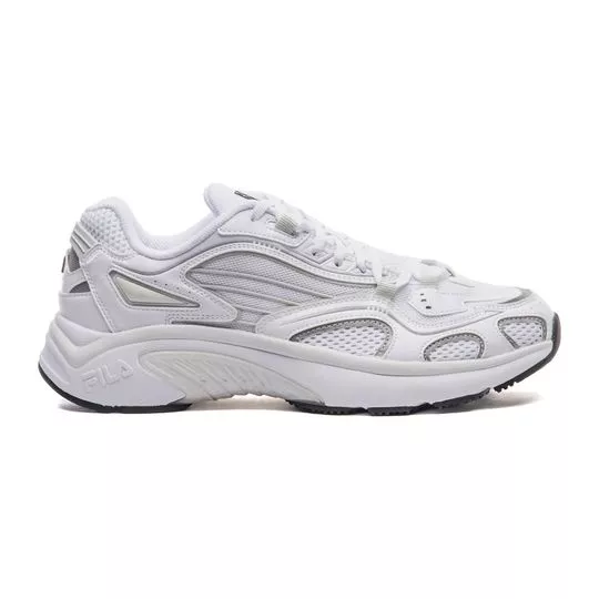 Tênis Plataforma Couro Sintético - Branco - FILA