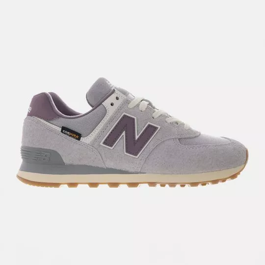 Tenis New Balance ® 574 Unisex - Cinza & Roxo - New Balance