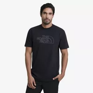 Camiseta Drew Peak Light Estampa Frontal<BR>- Preto<BR>- The North Face