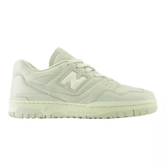 Tênis Em Couro- Verde Claro- New Balance