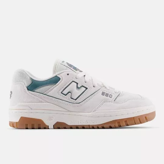 Tênis New Balance 550 Sea Salt New Spruce - Bege Claro - New Balance