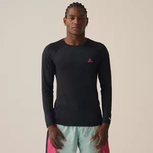 Camiseta Manga Longa Fila Outdoor Wod<BR>- Preto<BR>- FILA