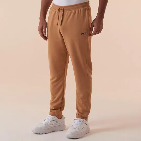 Calça Jogger Fila® Classic - Marrom Claro - Fila