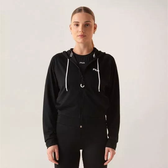 Jaqueta Feminina Flow II Bomber- Preto- FILA