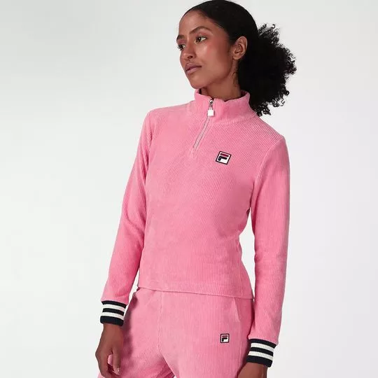 Blusão Canelado- Rosa- FILA
