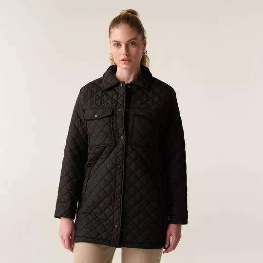 Jaqueta Feminina Bomber- Preto- FILA