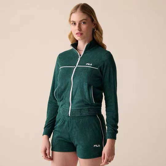 Jaqueta Fila® Letter Soft- Verde- FILA
