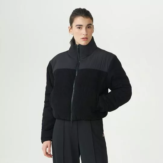 Jaqueta Puffer Cropped- Preto- Fila