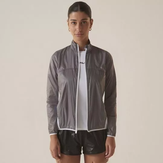 Jaqueta Windbreak Fila Core Run- Cinza- FILA