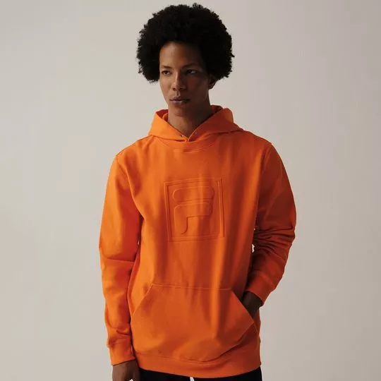 Blusão Fila® F-Box Hoodie III- Laranja- FILA