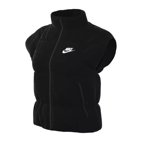 Colete Puffer Liso- Preto