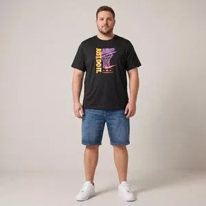 Camiseta Manga Curta Temática<BR>- Preto<BR>- Nike