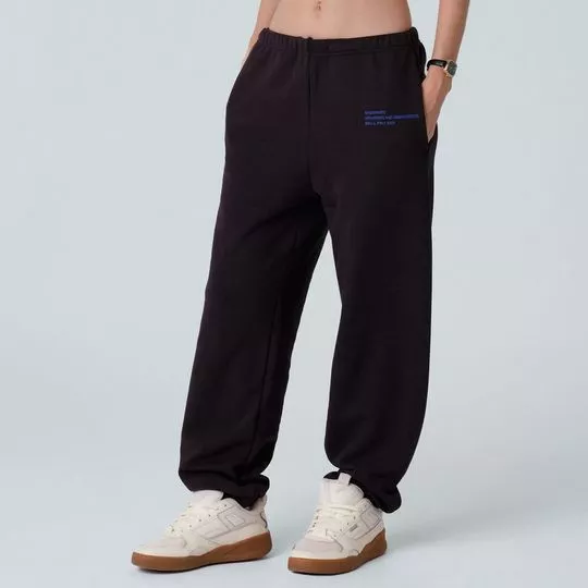 Calça Jogger Fila® French Terry- Preta- FILA
