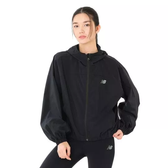 Jaqueta Feminina New Balance Sport Woven Corta Vento- Preto- New Balance