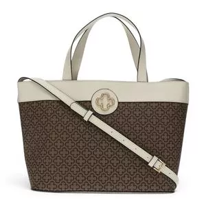 Bolsa Tiracolo Estruturada<br /> - Off White<br /> - Capodarte