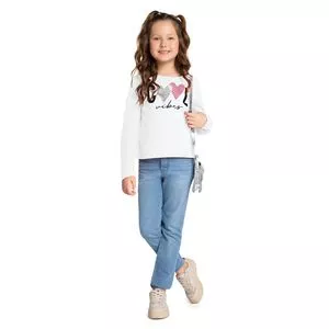 Cropped Com Inscrição<BR> - Branco<BR> - Kyly