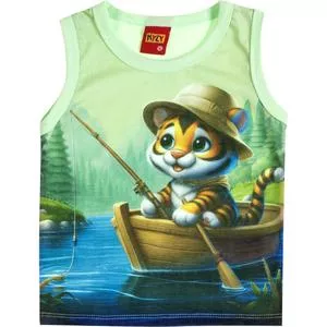 Regata Tigrezinho<BR> - Verde Claro & Azul<BR> - Kyly