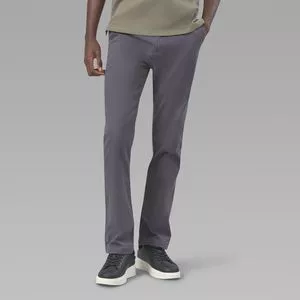 Calça Chino Reta<BR>- Cinza Escuro<BR>- Oriba