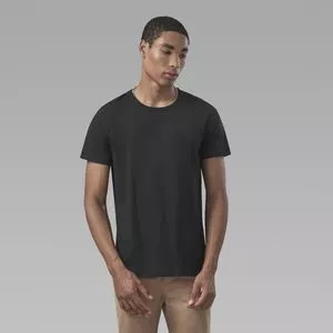 Camiseta Gola Careca<BR>- Preto<BR>- Oriba