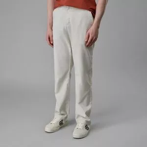 Calça Meio Elástico Algodão Orgânico<BR>- Off White<BR>- Oriba