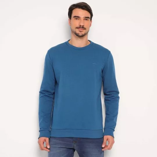 Blusão Liso- Azul Escuro-Colcci