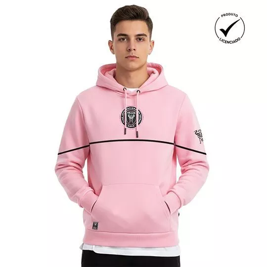 Moletom Canguru- Rosa-Futebol Europeu