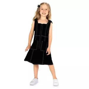 Vestido <BR>- Preto<BR>- Milon