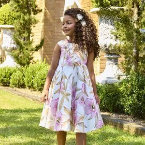 Vestido Floral<BR>- Off White<BR>- Milon
