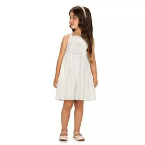 Vestido Sem Alças <BR>- Off White<BR>- Milon